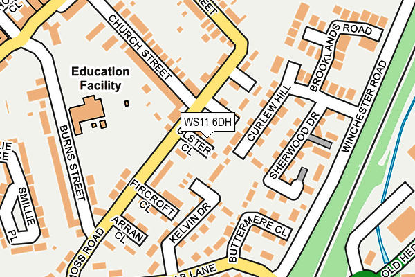 WS11 6DH map - OS OpenMap – Local (Ordnance Survey) WS11 6DH map - OS OpenMap – Local (Ordnance Survey)