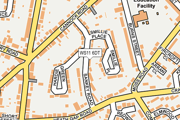 WS11 6DT map - OS OpenMap – Local (Ordnance Survey) WS11 6DT map - OS OpenMap – Local (Ordnance Survey)
