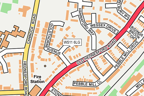 WS11 6LG map - OS OpenMap – Local (Ordnance Survey) WS11 6LG map - OS OpenMap – Local (Ordnance Survey)
