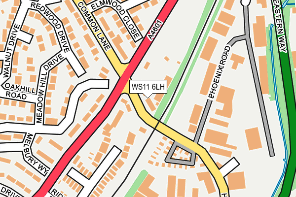 WS11 6LH map - OS OpenMap – Local (Ordnance Survey) WS11 6LH map - OS OpenMap – Local (Ordnance Survey)