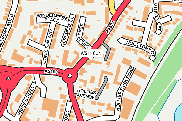 WS11 6UN map - OS OpenMap – Local (Ordnance Survey) WS11 6UN map - OS OpenMap – Local (Ordnance Survey)