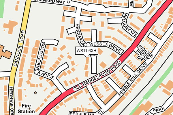 WS11 6XH map - OS OpenMap – Local (Ordnance Survey) WS11 6XH map - OS OpenMap – Local (Ordnance Survey)