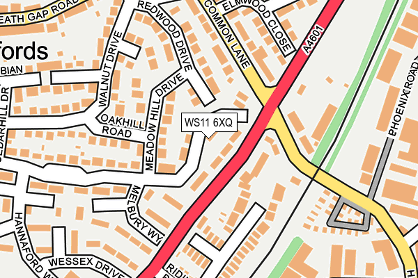 WS11 6XQ map - OS OpenMap – Local (Ordnance Survey) WS11 6XQ map - OS OpenMap – Local (Ordnance Survey)