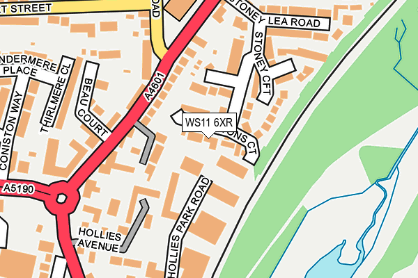 WS11 6XR map - OS OpenMap – Local (Ordnance Survey) WS11 6XR map - OS OpenMap – Local (Ordnance Survey)