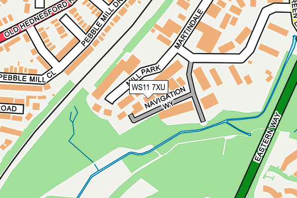WS11 7XU map - OS OpenMap – Local (Ordnance Survey) WS11 7XU map - OS OpenMap – Local (Ordnance Survey)