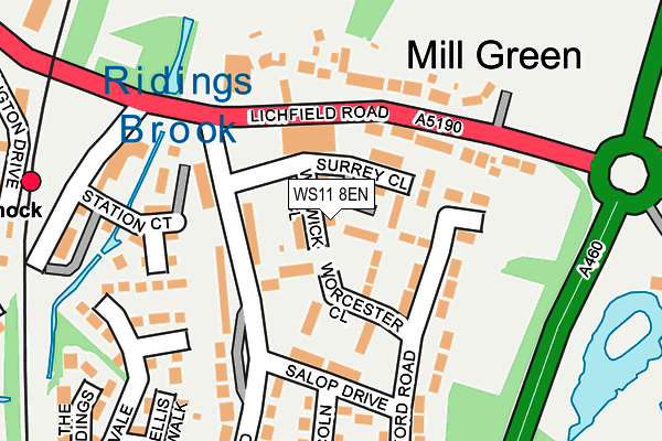 WS11 8EN map - OS OpenMap – Local (Ordnance Survey) WS11 8EN map - OS OpenMap – Local (Ordnance Survey)