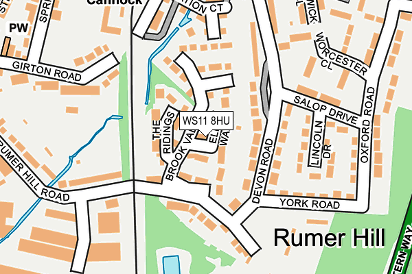 WS11 8HU map - OS OpenMap – Local (Ordnance Survey) WS11 8HU map - OS OpenMap – Local (Ordnance Survey)