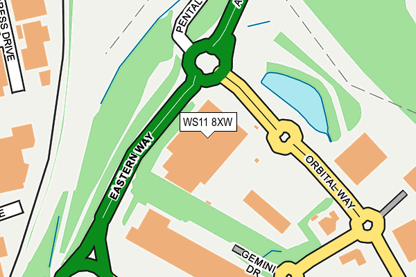 WS11 8XW map - OS OpenMap – Local (Ordnance Survey) WS11 8XW map - OS OpenMap – Local (Ordnance Survey)