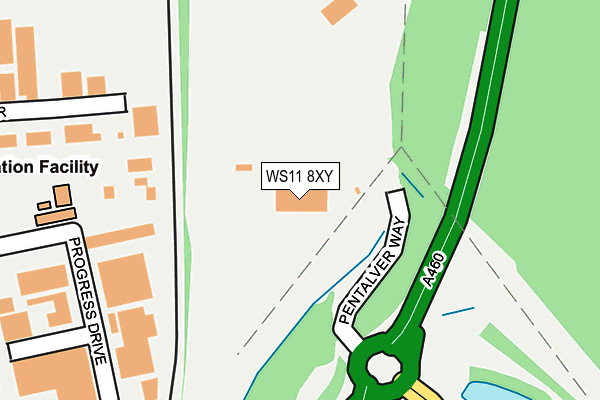 WS11 8XY map - OS OpenMap – Local (Ordnance Survey) WS11 8XY map - OS OpenMap – Local (Ordnance Survey)