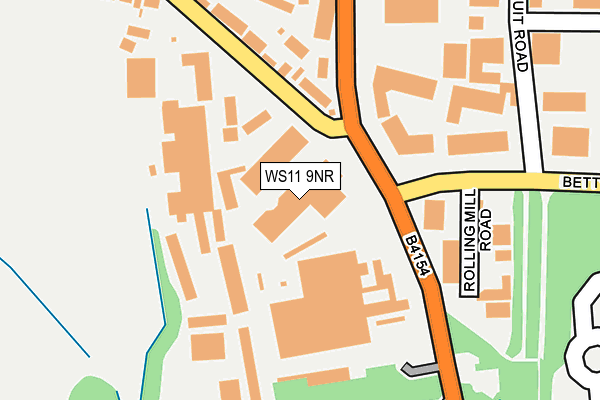 WS11 9NR map - OS OpenMap – Local (Ordnance Survey) WS11 9NR map - OS OpenMap – Local (Ordnance Survey)