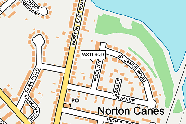 WS11 9QD map - OS OpenMap – Local (Ordnance Survey) WS11 9QD map - OS OpenMap – Local (Ordnance Survey)