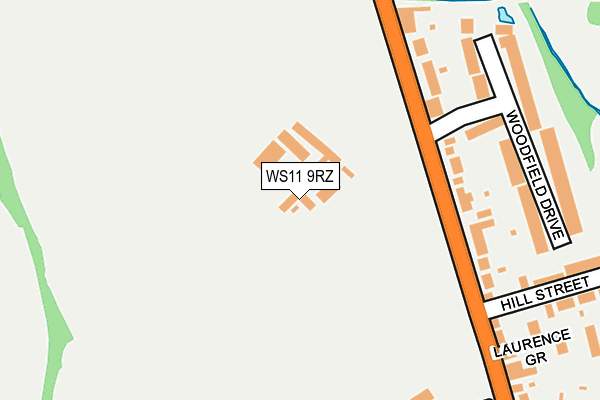 WS11 9RZ map - OS OpenMap – Local (Ordnance Survey)