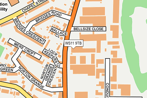 WS11 9TB map - OS OpenMap – Local (Ordnance Survey) WS11 9TB map - OS OpenMap – Local (Ordnance Survey)