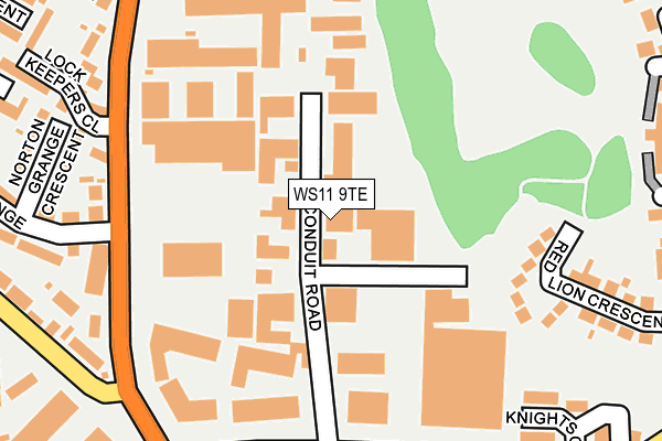 WS11 9TE map - OS OpenMap – Local (Ordnance Survey) WS11 9TE map - OS OpenMap – Local (Ordnance Survey)