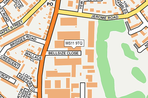 WS11 9TQ map - OS OpenMap – Local (Ordnance Survey) WS11 9TQ map - OS OpenMap – Local (Ordnance Survey)