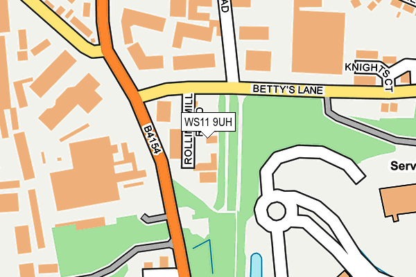 WS11 9UH map - OS OpenMap – Local (Ordnance Survey) WS11 9UH map - OS OpenMap – Local (Ordnance Survey)