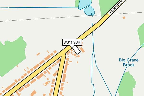 WS11 9UR map - OS OpenMap – Local (Ordnance Survey) WS11 9UR map - OS OpenMap – Local (Ordnance Survey)
