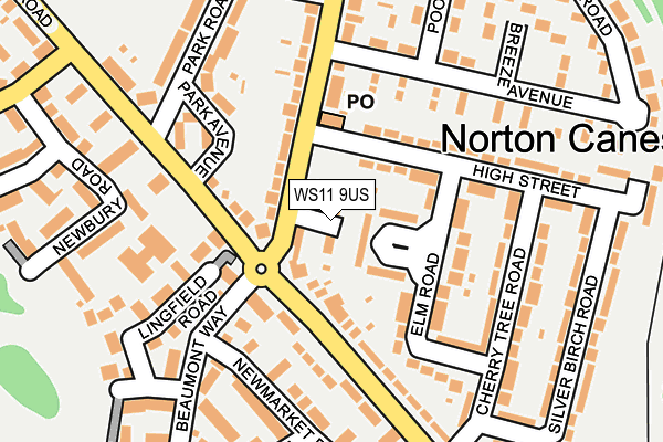 WS11 9US map - OS OpenMap – Local (Ordnance Survey) WS11 9US map - OS OpenMap – Local (Ordnance Survey)
