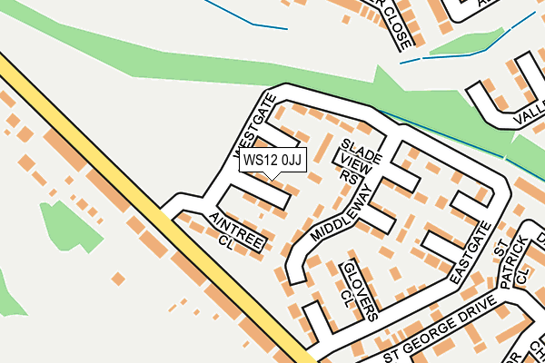 WS12 0JJ map - OS OpenMap – Local (Ordnance Survey) WS12 0JJ map - OS OpenMap – Local (Ordnance Survey)