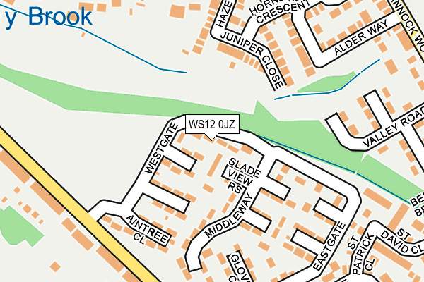 WS12 0JZ map - OS OpenMap – Local (Ordnance Survey) WS12 0JZ map - OS OpenMap – Local (Ordnance Survey)