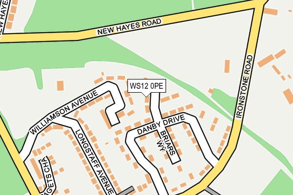 WS12 0PE map - OS OpenMap – Local (Ordnance Survey) WS12 0PE map - OS OpenMap – Local (Ordnance Survey)