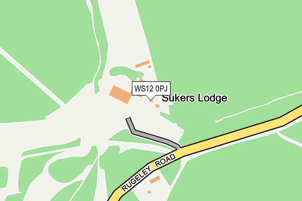 WS12 0PJ map - OS OpenMap – Local (Ordnance Survey) WS12 0PJ map - OS OpenMap – Local (Ordnance Survey)