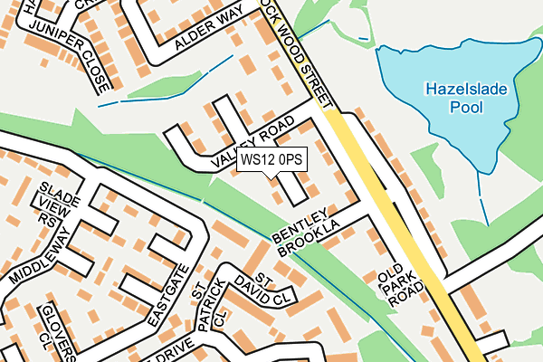 WS12 0PS map - OS OpenMap – Local (Ordnance Survey) WS12 0PS map - OS OpenMap – Local (Ordnance Survey)