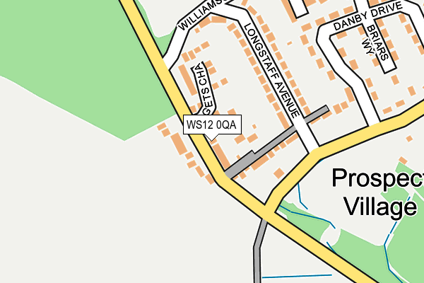 WS12 0QA map - OS OpenMap – Local (Ordnance Survey) WS12 0QA map - OS OpenMap – Local (Ordnance Survey)