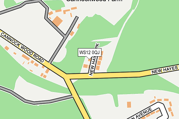 WS12 0QJ map - OS OpenMap – Local (Ordnance Survey) WS12 0QJ map - OS OpenMap – Local (Ordnance Survey)