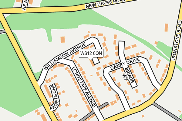 WS12 0QN map - OS OpenMap – Local (Ordnance Survey) WS12 0QN map - OS OpenMap – Local (Ordnance Survey)