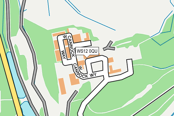 WS12 0QU map - OS OpenMap – Local (Ordnance Survey) WS12 0QU map - OS OpenMap – Local (Ordnance Survey)