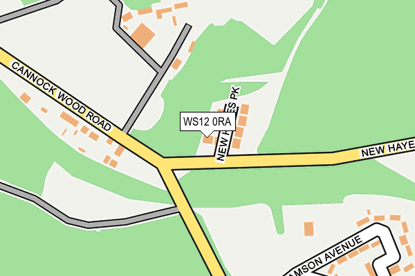 WS12 0RA map - OS OpenMap – Local (Ordnance Survey) WS12 0RA map - OS OpenMap – Local (Ordnance Survey)