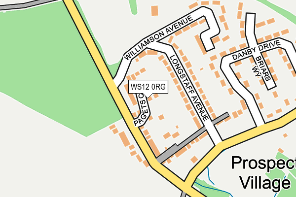 WS12 0RG map - OS OpenMap – Local (Ordnance Survey) WS12 0RG map - OS OpenMap – Local (Ordnance Survey)