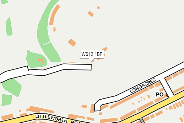 WS12 1BF map - OS OpenMap – Local (Ordnance Survey) WS12 1BF map - OS OpenMap – Local (Ordnance Survey)