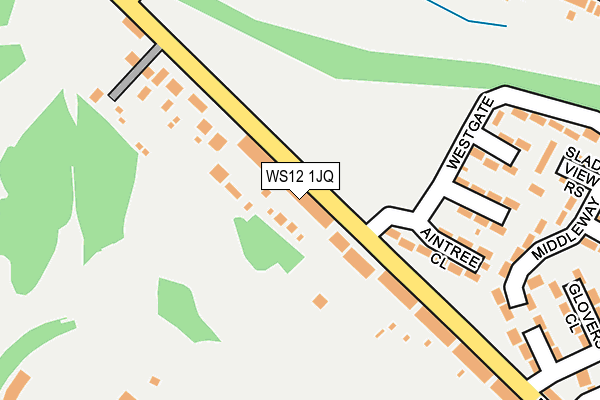 WS12 1JQ map - OS OpenMap – Local (Ordnance Survey) WS12 1JQ map - OS OpenMap – Local (Ordnance Survey)
