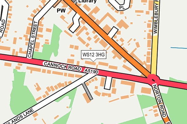 WS12 3HG map - OS OpenMap – Local (Ordnance Survey) WS12 3HG map - OS OpenMap – Local (Ordnance Survey)