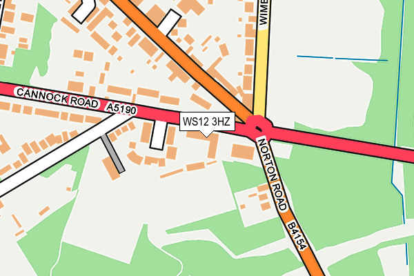 WS12 3HZ map - OS OpenMap – Local (Ordnance Survey) WS12 3HZ map - OS OpenMap – Local (Ordnance Survey)