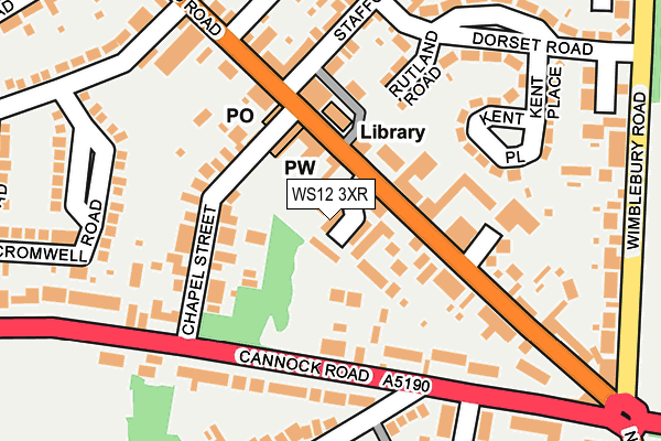 WS12 3XR map - OS OpenMap – Local (Ordnance Survey) WS12 3XR map - OS OpenMap – Local (Ordnance Survey)