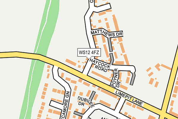 WS12 4FZ map - OS OpenMap – Local (Ordnance Survey) WS12 4FZ map - OS OpenMap – Local (Ordnance Survey)