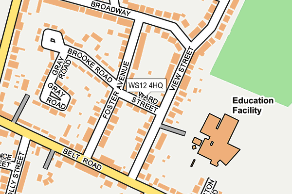 WS12 4HQ map - OS OpenMap – Local (Ordnance Survey) WS12 4HQ map - OS OpenMap – Local (Ordnance Survey)