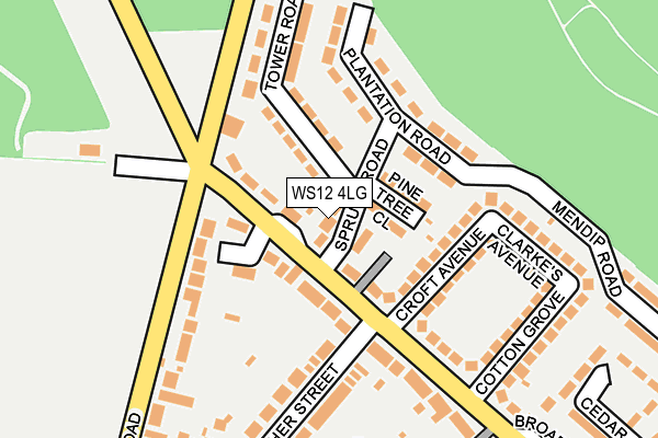WS12 4LG map - OS OpenMap – Local (Ordnance Survey) WS12 4LG map - OS OpenMap – Local (Ordnance Survey)