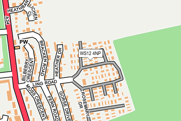 WS12 4NP map - OS OpenMap – Local (Ordnance Survey) WS12 4NP map - OS OpenMap – Local (Ordnance Survey)