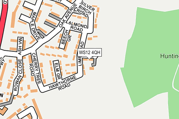 WS12 4QH map - OS OpenMap – Local (Ordnance Survey) WS12 4QH map - OS OpenMap – Local (Ordnance Survey)