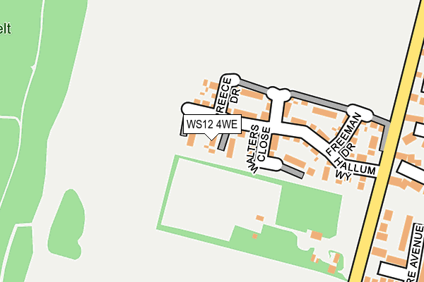 WS12 4WE map - OS OpenMap – Local (Ordnance Survey) WS12 4WE map - OS OpenMap – Local (Ordnance Survey)