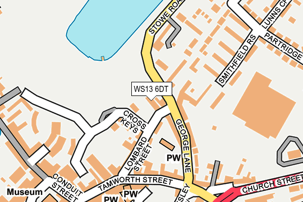 WS13 6DT map - OS OpenMap – Local (Ordnance Survey)