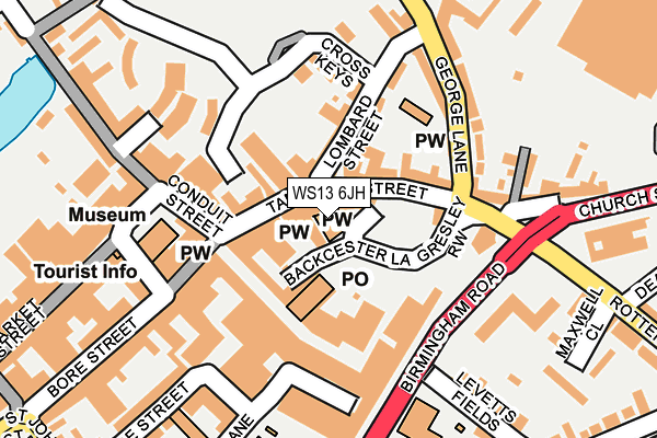 WS13 6JH map - OS OpenMap – Local (Ordnance Survey) WS13 6JH map - OS OpenMap – Local (Ordnance Survey)