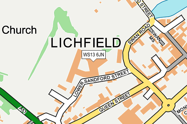 WS13 6JN map - OS OpenMap – Local (Ordnance Survey) WS13 6JN map - OS OpenMap – Local (Ordnance Survey)