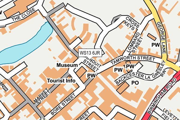 WS13 6JR map - OS OpenMap – Local (Ordnance Survey) WS13 6JR map - OS OpenMap – Local (Ordnance Survey)
