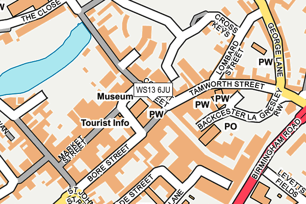 WS13 6JU map - OS OpenMap – Local (Ordnance Survey) WS13 6JU map - OS OpenMap – Local (Ordnance Survey)