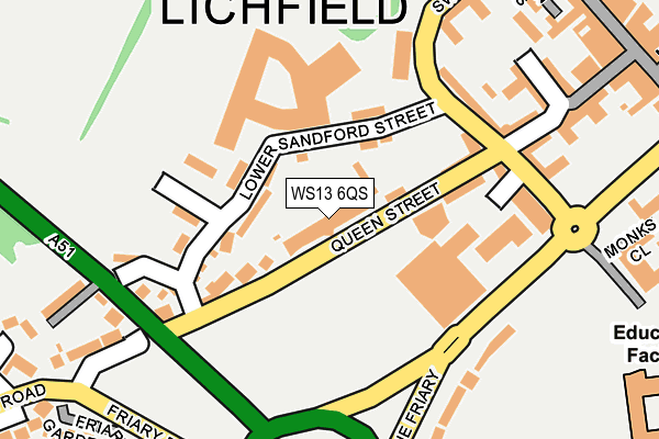 WS13 6QS map - OS OpenMap – Local (Ordnance Survey)
